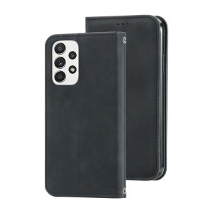 Olixar Leather-Style Black Wallet Stand Case - For Samsung Galaxy A33 5G