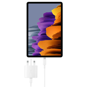 Official Samsung White 45W Fast Charger & 1m USB-C Cable - For Samsung Galaxy Tab S8