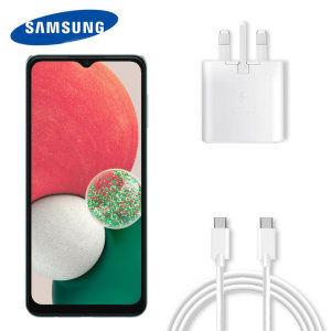 Official Samsung Galaxy A13 4G 25W Charger & 1m USB-C Cable - White