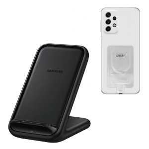 Official Samsung Fast Wireless Charging Stand EU Plug 15W and Wireless Adapter - For Samsung Galaxy A23 5G
