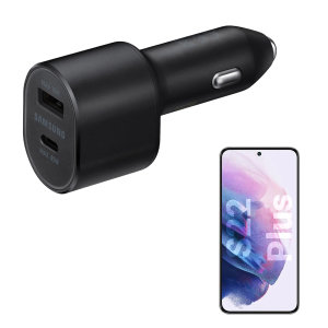 Official Samsung 60W Dual Port PD USB-C Fast Car Charger & Cable - For Samsung Galaxy S22 Plus
