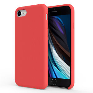 Olixar Soft Silicone Red Case - For  iPhone SE 2022