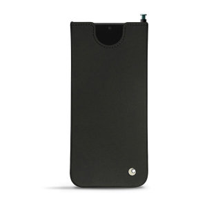 Noreve Black Leather Pouch With S Pen Pocket - For Samsung Galaxy S22 Ultra