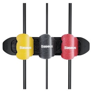 Baseus Hook And Loop Cable Organizer Clips - Black
