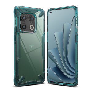 Ringke Fusion X Turquoise Green Tough Case - For OnePlus 10 Pro 5G
