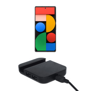 Aquarius 4-Port USB 2.0 Black Hub and Phone Stand - Google Pixel 6
