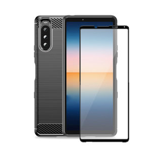 Olixar Sentinel Black Case And Glass Screen Protector - For Sony Xperia 10 IV