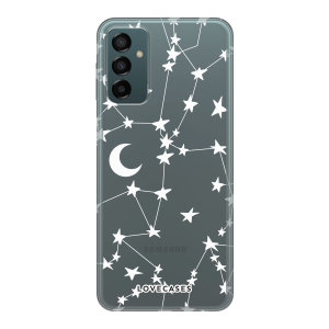 LoveCases Gel White Stars And Moons Case - For Samsung Galaxy M23 5G