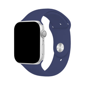 Olixar Midnight Blue Silicone Sport Strap - For Apple Watch Series 7 45mm