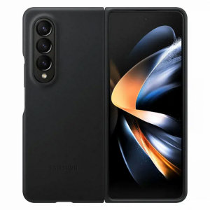 Official Samsung Black Leather Case - For Samsung Galaxy Z Fold4