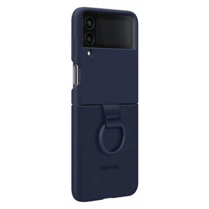 Official Samsung Navy Silicone Ring Case - For Samsung Galaxy Z Flip4