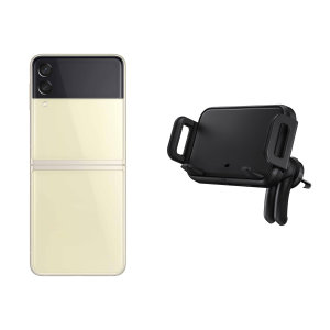 Official Samsung 9W Wireless Charging Air Vent Black Car Holder - For Samsung Galaxy Z Flip4