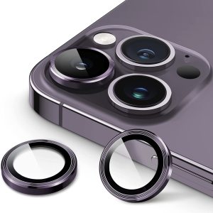 Olixar Purple Metal Ring Camera Lens Protector - For iPhone 14 Pro