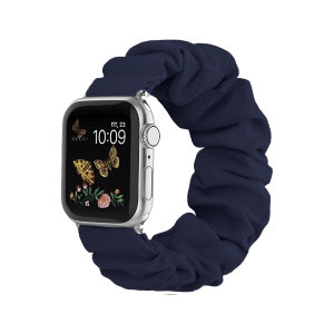 Olixar Apple Watch Onyx Black Scrunchies Band - For Apple Watch 5 44mm