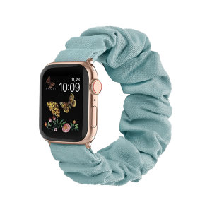 Olixar Apple Watch Haze Blue Scrunchies Band - For Apple Watch Series 7 41mm