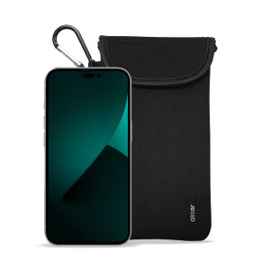 Olixar Neoprene Black Pouch with Card Slot - For iPhone 14