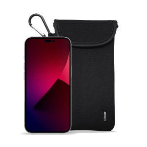 Olixar Neoprene Black Pouch with Card Slot - For iPhone 14 Plus