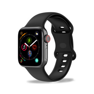 Olixar Black Silicone Strap - For Apple Watch Series 8 41mm