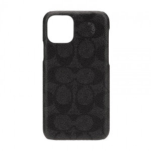 Coach Slim Wrap Signature C Charcoal Black Case - For iPhone 14 Pro