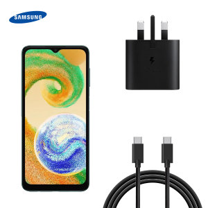 Official Samsung Super Fast 25W UK Wall Charger & 1m USB-C Cable - For Samsung Galaxy A04s