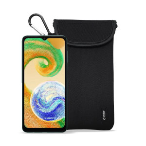 Olixar Black Neoprene Pouch with Card Slot - For Samsung Galaxy A04s