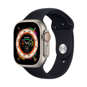 Olixar Black Silicone Sport Strap - For Apple Watch Ultra