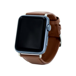 Olixar Genuine Dark Brown Leather Strap - For Apple Watch Ultra