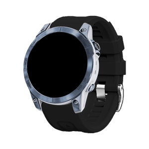 Olixar Garmin Watch Black 22mm Silicone Strap - For Garmin Watch Approach S62