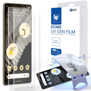 Whitestone 2 Pack Film Screen Protectors with UV Light - For Google Pixel 7 Pro