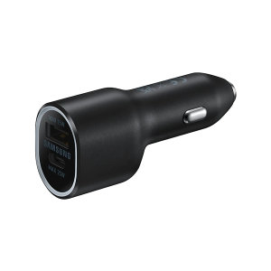 Official Samsung Black 40W Dual USB and USB-C Car Charger - For Samsung Galaxy S21 FE