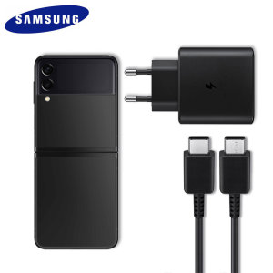 Official Samsung Black 45W EU Fast Charger - For Samsung Galaxy Z Flip 4