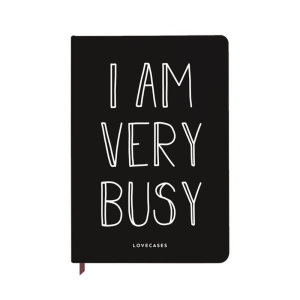 LoveCases I Am Very Busy Black Notebook