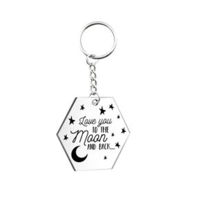 LoveCases To The Moon & Back Hexagon Keyring