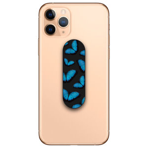 LoveCases Blue Butterfly Reusable Phone Loop and Stand