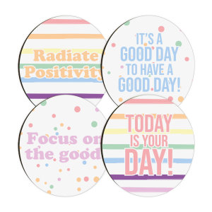 LoveCases Positivity Circle Coasters - 4 Pack