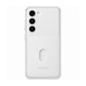 Official Samsung Frame Cover White Card Slot Case - For Samsung Galaxy S23