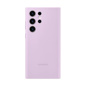 Official Samsung Silicone Cover Lavender Case - For Samsung Galaxy S23 Ultra