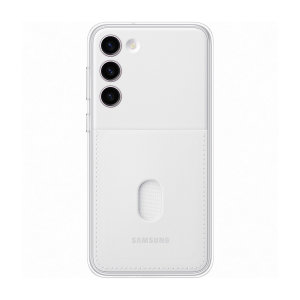 Official Samsung Frame Cover White Card Slot Case - For Samsung Galaxy S23 Plus
