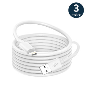 Olixar USB to Lightning 3m Charging Cable - For iPad Pro 12.9" 2021
