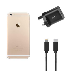 Olixar Black 20W Fast Mains Charger & USB to Lightning 1.5m Cable - For iPhone 6