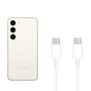 Official Samsung USB-C to USB-C PD 1m White Cable - For Samsung Galaxy S23