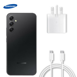 Official Samsung White 25W UK Wall Charger & 1m USB-C Cable - For Samsung Galaxy A34