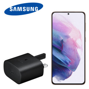 Official Samsung Black 25W PD USB-C UK Wall Charger - For Samsung Galaxy A34 5G