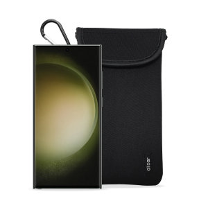 Olixar Neoprene Black Pouch with Card Slot - For Samsung Galaxy S23 Ultra