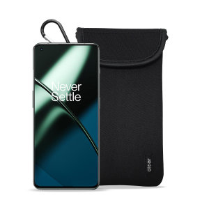 Olixar Neoprene Black Pouch with Card Slot - For OnePlus 11
