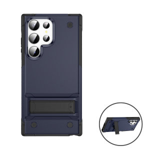 Olixar Navy Blue Case with Kickstand - For Samsung Galaxy S23 Ultra