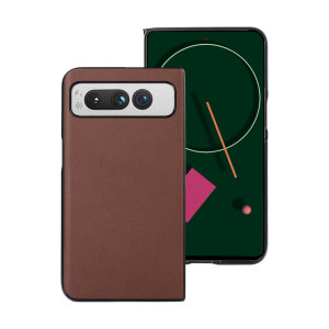 Olixar Genuine Leather Brown Case - For Google Pixel Fold