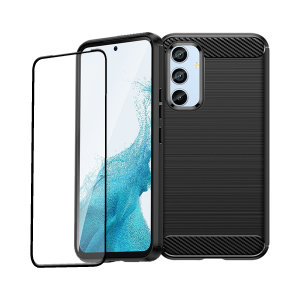 Olixar Sentinel Black Case and Glass Screen Protector - For Samsung Galaxy A54 5G