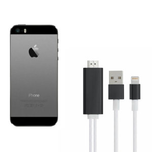 Aquarius 1080p HDMI Adapter with USB-A and Lightning - For iPhone 5s