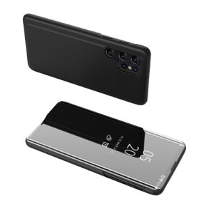 Clear View Black Case with Flip Cover - For Samsung Galaxy S23